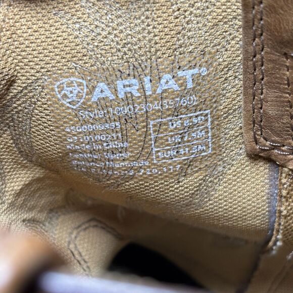 Ariat Sierra Saddle Western Work Boots Mens 8.5D Brown Leather Slip Resistant main image 8